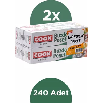 Cook Ekonomik Küçük Buz Dolabı Poşeti 4x30 Adet