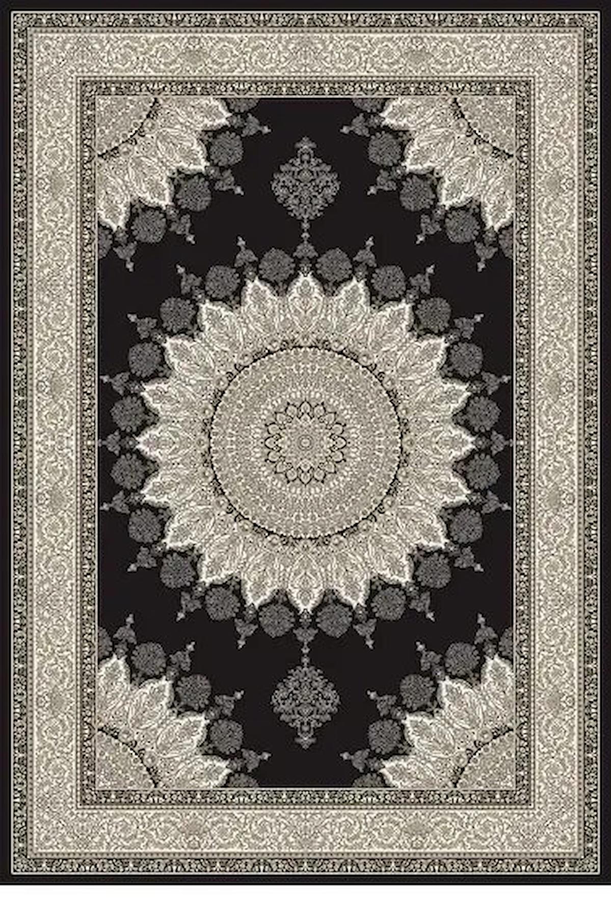 Kreasyon Halı IS005 Krem Viskon Yıkanabilir Kalın Pamuk Taban Dikdörtgen Makine Dokuma Salon Halısı 160x230 cm