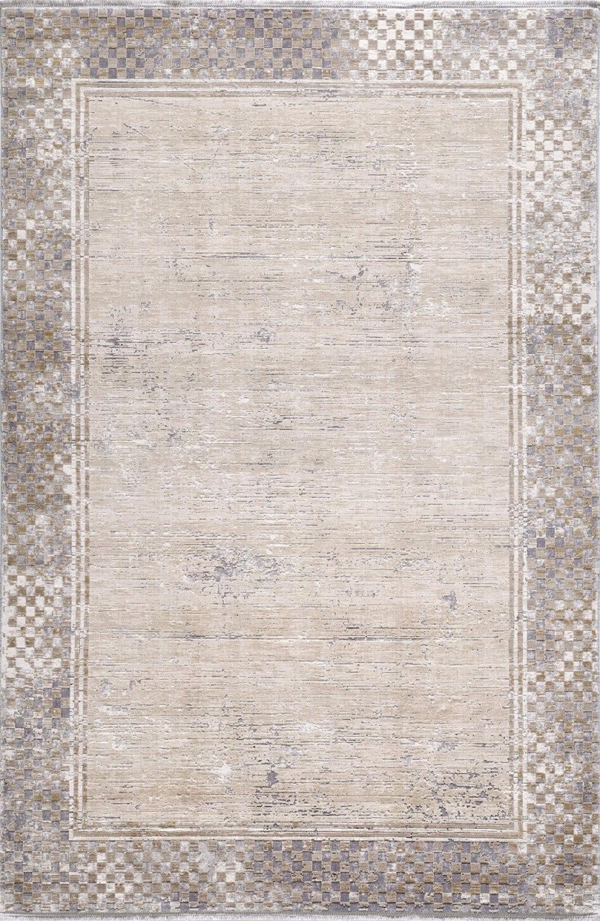 Artemis Halı Couture 0866A Krem Akrilik Yıkanabilir İnce Kaymaz Jüt Taban Dikdörtgen Makine Dokuma Salon Halısı 180x280 cm