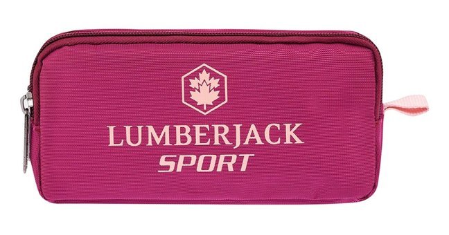 Lumberjack LMKLK24010 Pembe Düz Kumaş Bölmeli Çift Gözlü Dikdörtgen Cüzdan Kalemlik