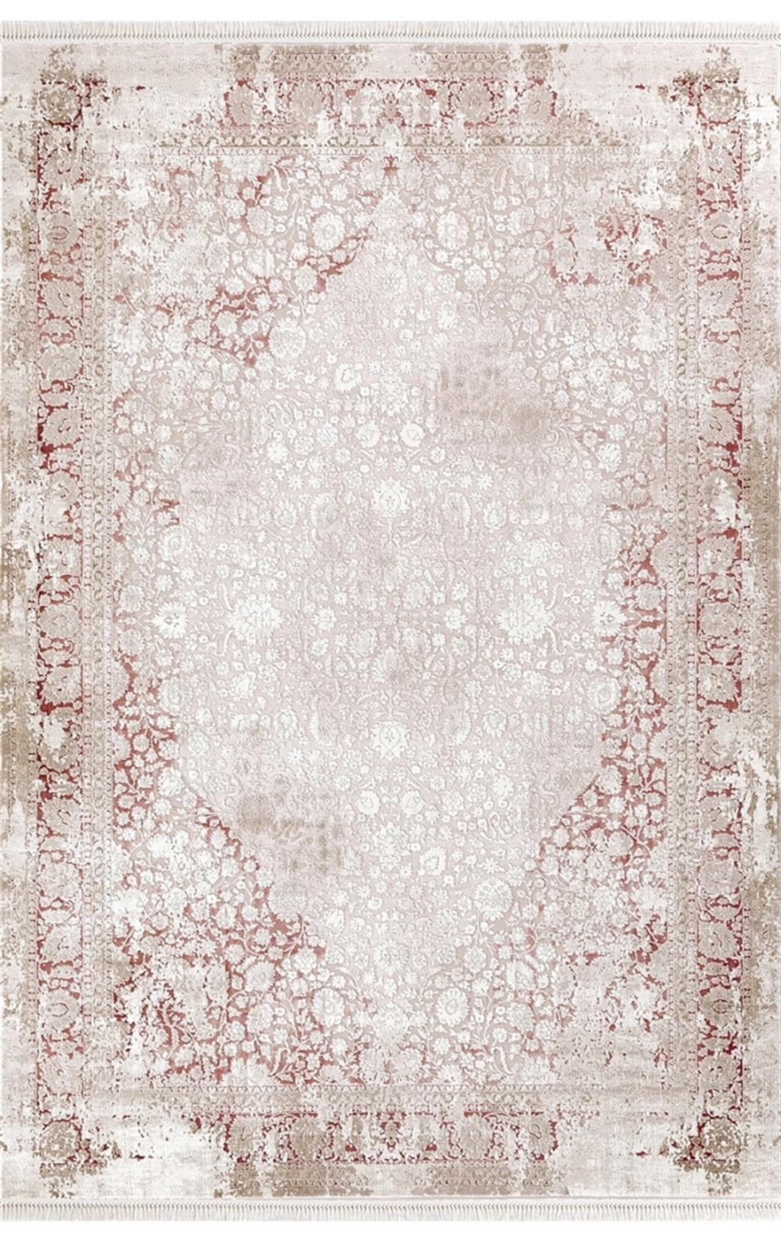 Dinarsu Arora 31886 Kırmızı 11 mm Akrilik Silinebilir Yıkanabilir Orta Kaymaz Dikdörtgen Makine Dokuma Salon Halısı 120x180 cm