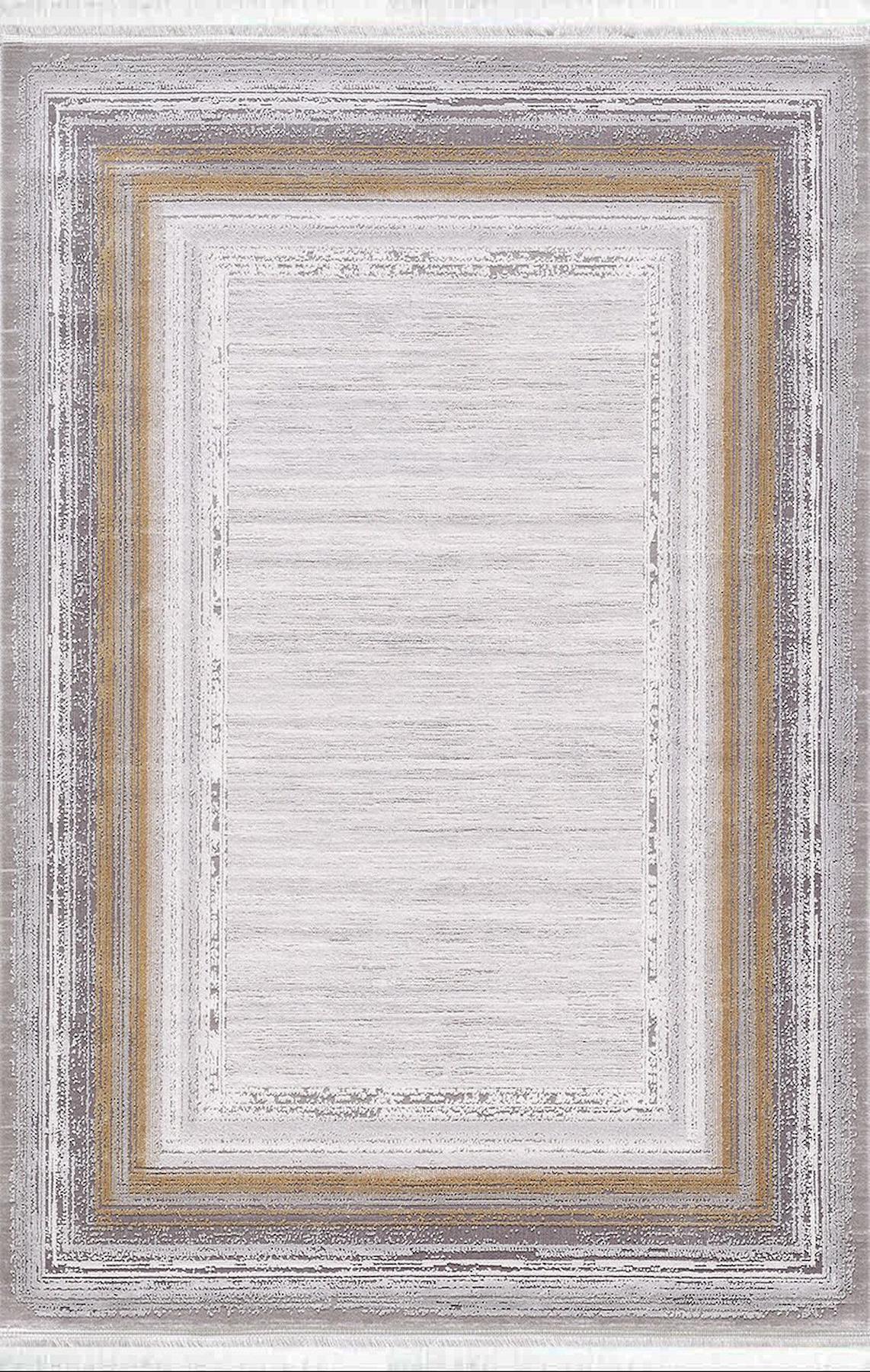 Artemis Halı Borok 02234A Krem Akrilik Yıkanabilir İnce Kaymaz Jüt Taban Dikdörtgen Makine Dokuma Salon Halısı 80x120 cm