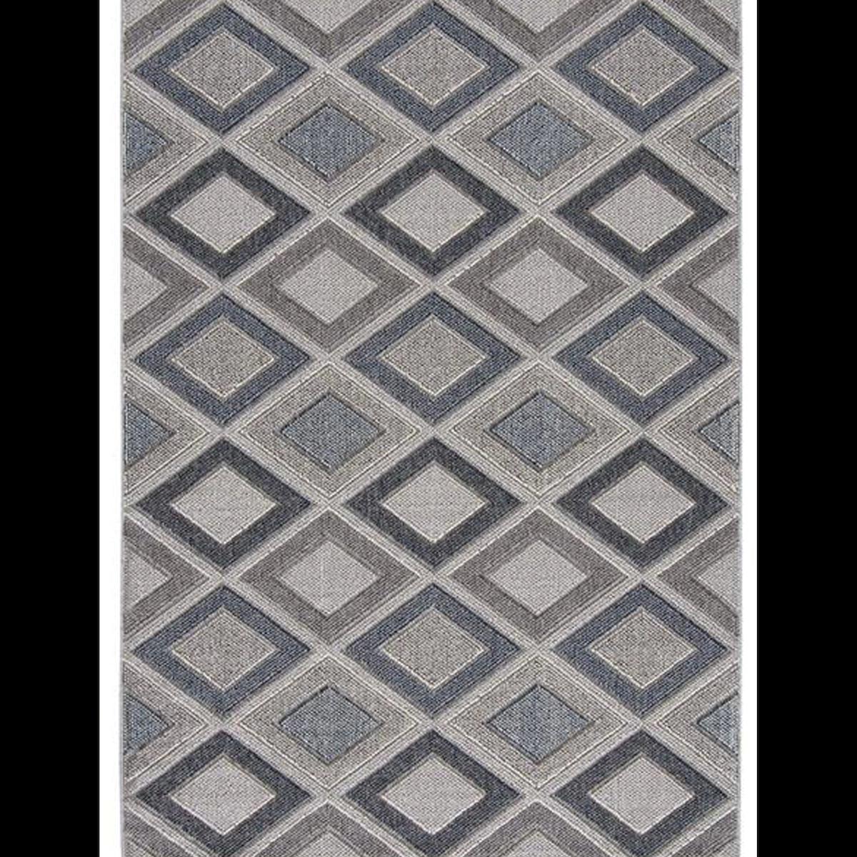 Hoom Rugs Bukle 1402 Gri 7 mm Polipropilen Antialerjenik Yıkanabilir Orta Kaymaz Dikdörtgen Makine Dokuma Salon Halısı 80x200 cm