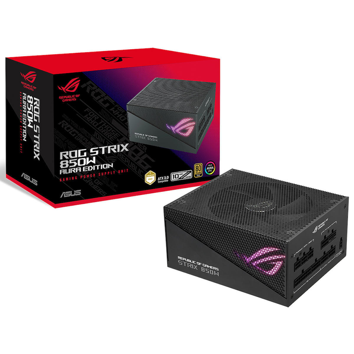 Asus ROG-Strix-850G-AURA 850 W RGB 80+ Gold Tam Modüler Powersupply