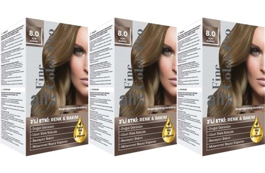 Alix Fine Color Pro 8.0 Açık Kumral Krem Saç Boyası 3x50 ml