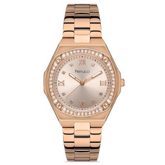 Ferrucci FRC.14327M.05 38 mm Rose Gold Çelik Kordon Analog Kadın Kol Saati