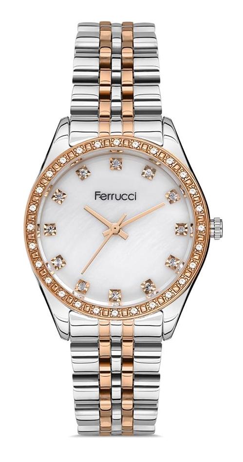 Ferrucci FC.12744M.04 35 mm Gri-Rose Gold Metal Kordon Analog Kadın Kol Saati