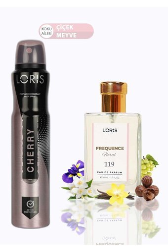 Loris K-119 İkili Kadın Parfüm Deodorant Seti EDP