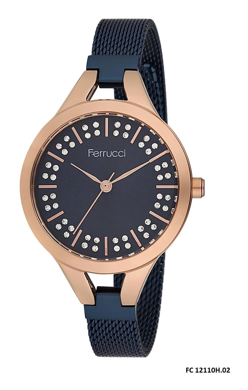 Ferrucci 8FM1823 38 mm Lacivert Metal Kordon Analog Kadın Kol Saati