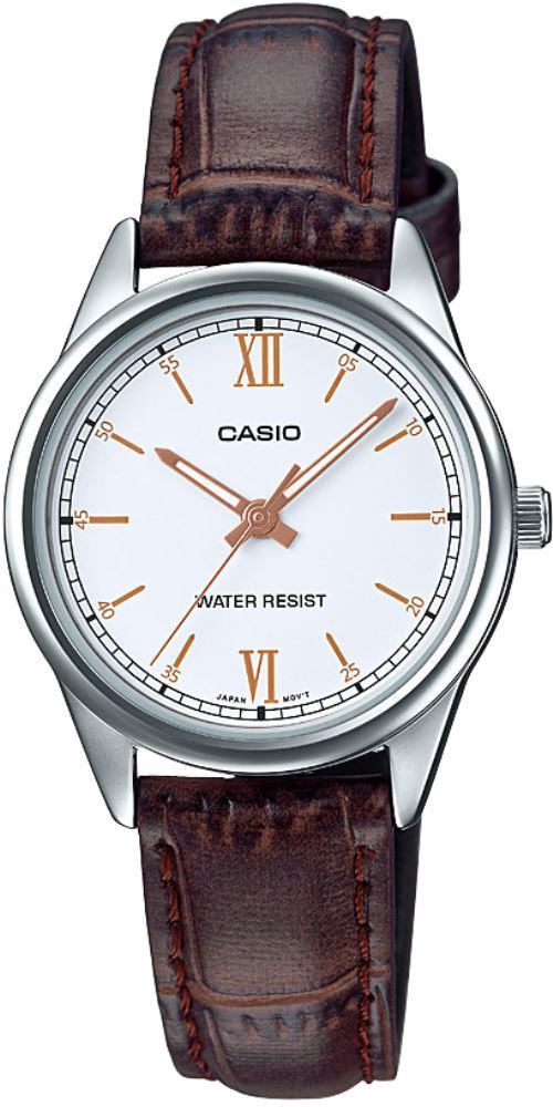 Casio LTP-V005L-7B3UDF 28 mm Kahverengi Deri Kordon Analog Kadın Kol Saati