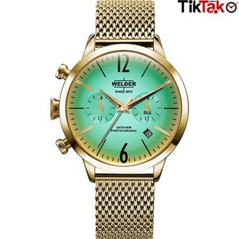 Welder Watch WWRC604 Takvimli 38 mm Altın Çelik Kordon Analog Kadın Kol Saati