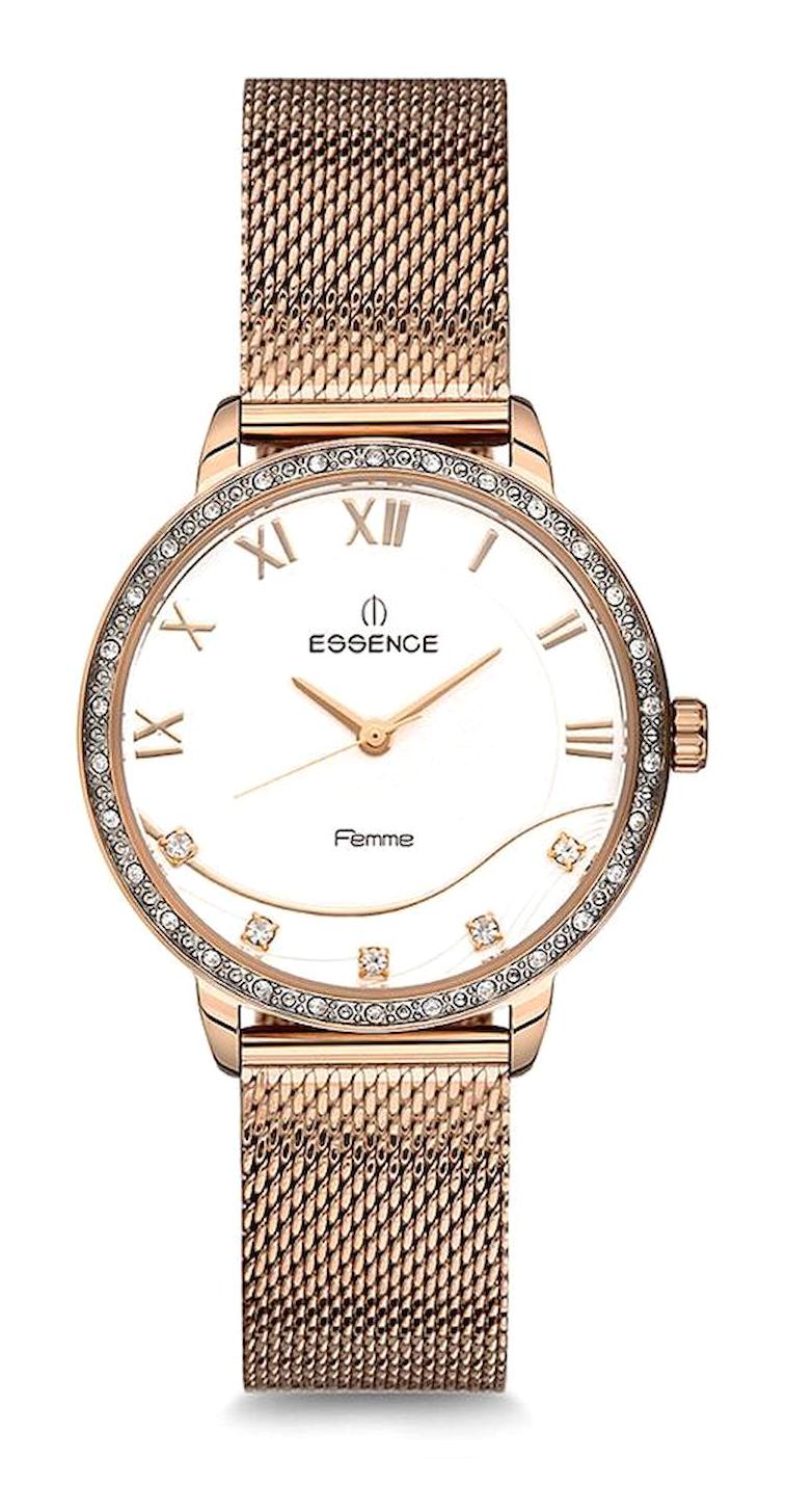 Essence D1078.430 31 mm Rose Gold Hasır Kordon Analog Kadın Kol Saati