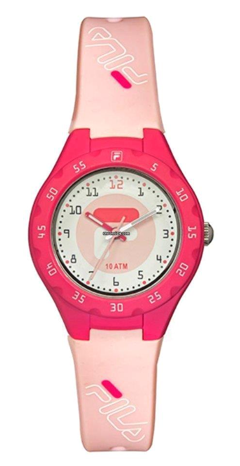 Fila 38-204-106F 32 mm Pembe Silikon Kordon Analog Kadın Kol Saati