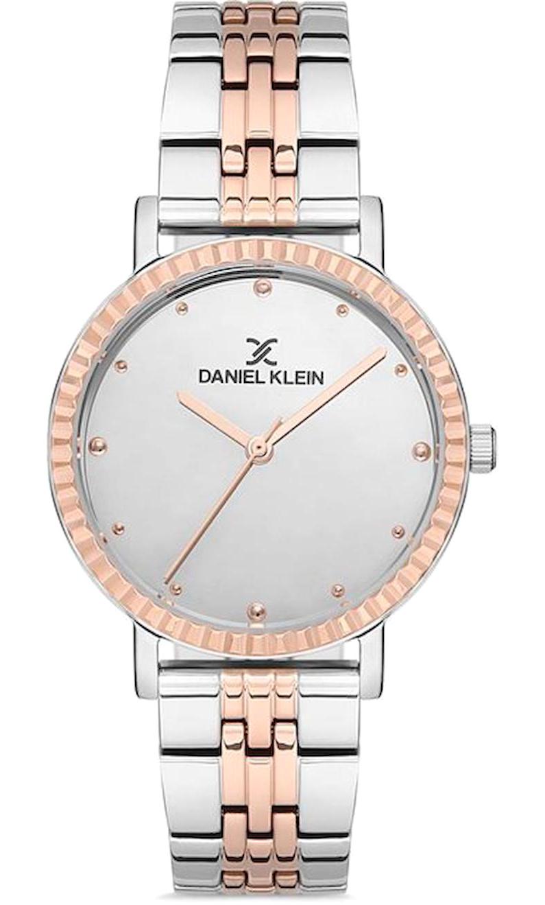 Daniel Klein DK013419B-04 34 mm Gri-Rose Gold Metal Kordon Analog Kadın Kol Saati