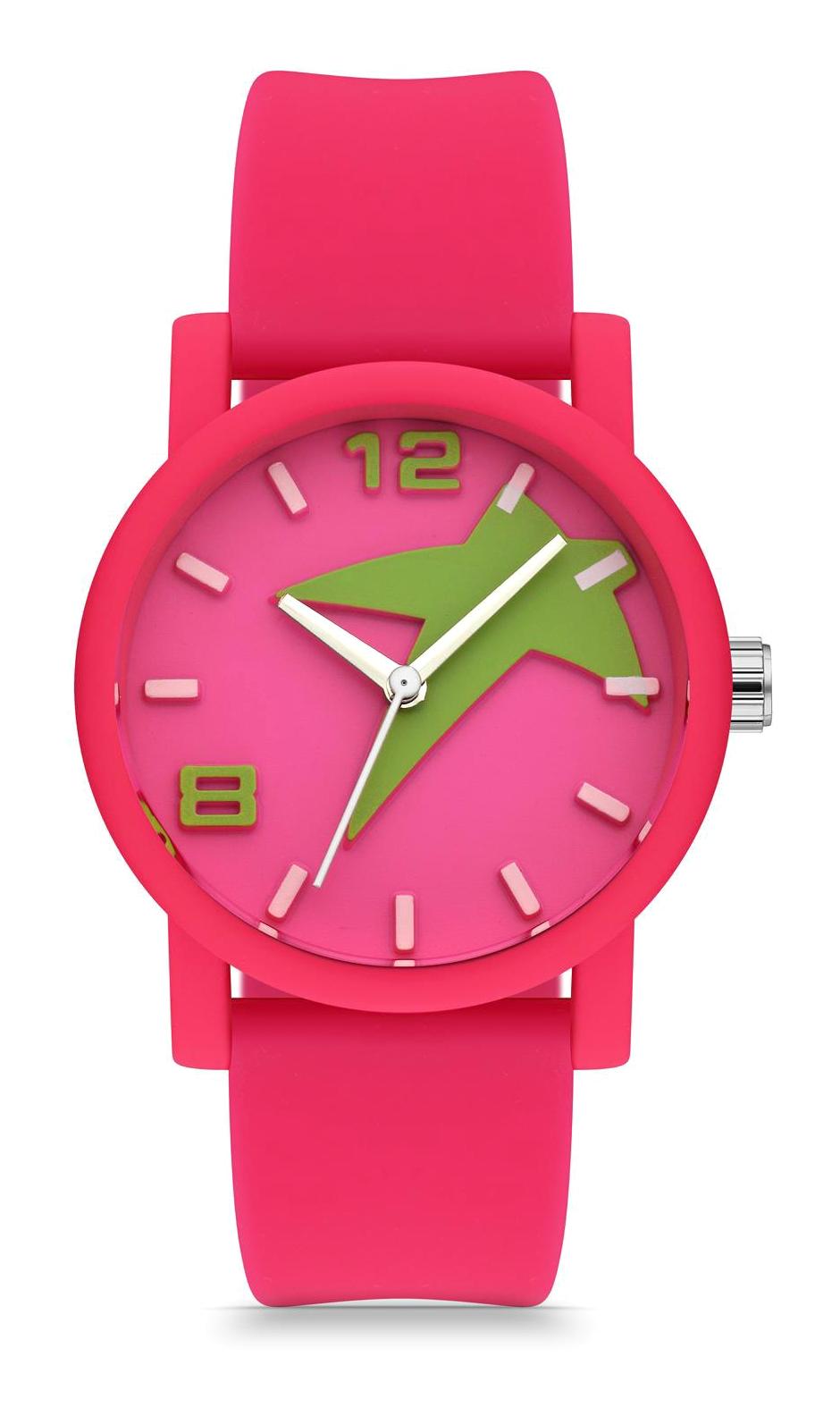 Choppers HBE15006A 40 mm Pembe Silikon Kordon Analog Kadın Kol Saati