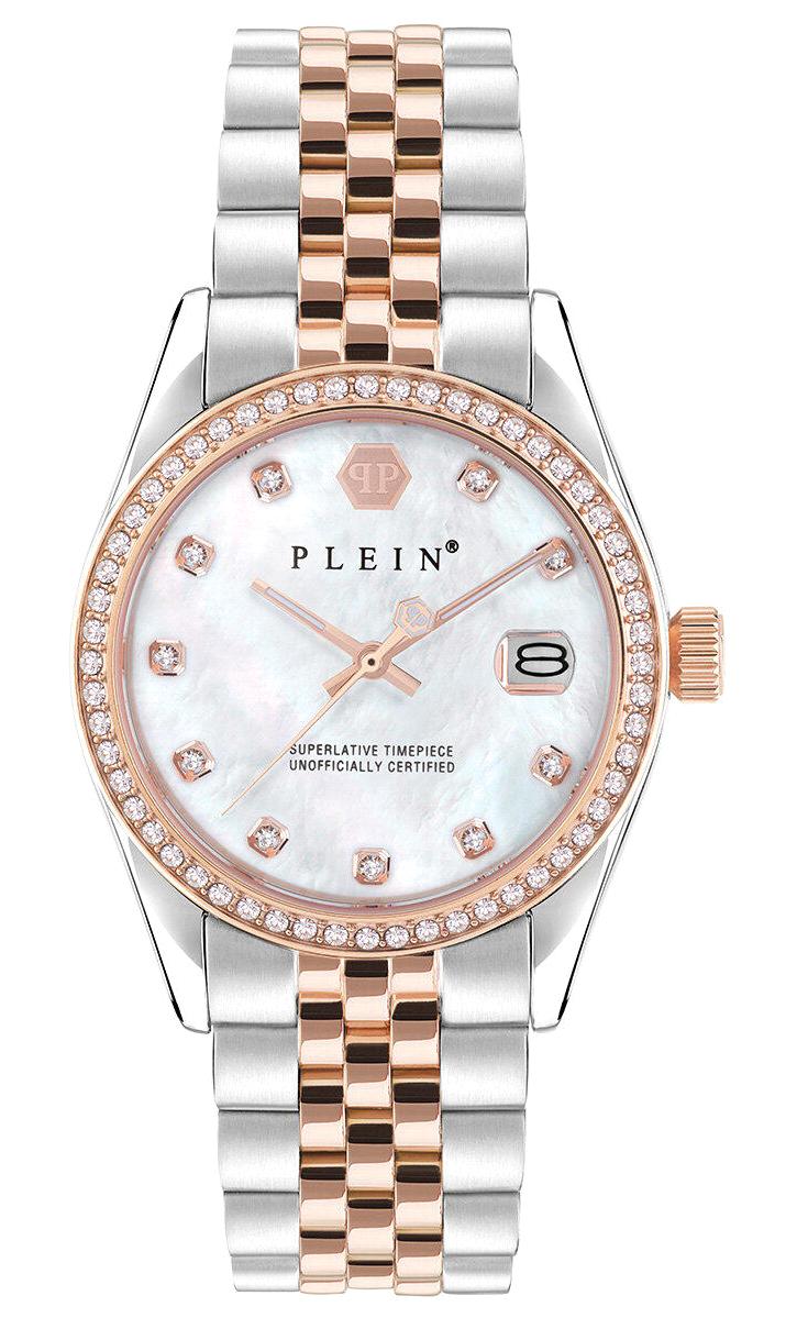 Philipp Plein PWYAA0223 Takvimli 34 mm Gri-Rose Gold Çelik Kordon Analog Kadın Kol Saati