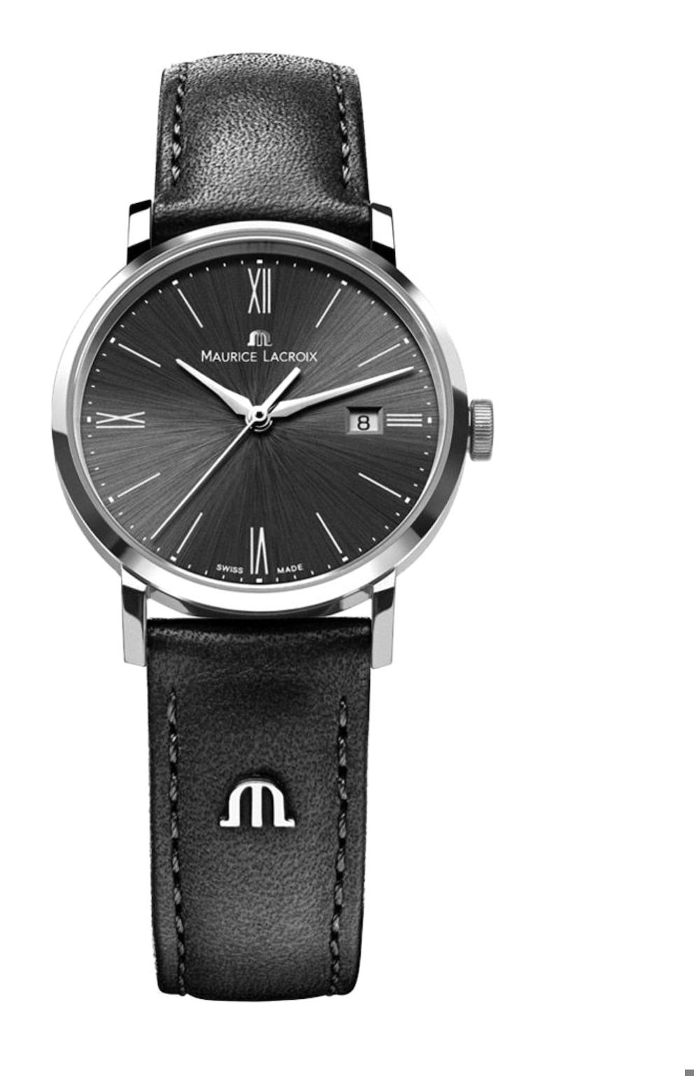 Maurice Lacroix ML-EL1084SS001310 Takvimli 36 mm Siyah Deri Kordon Analog Kadın Kol Saati