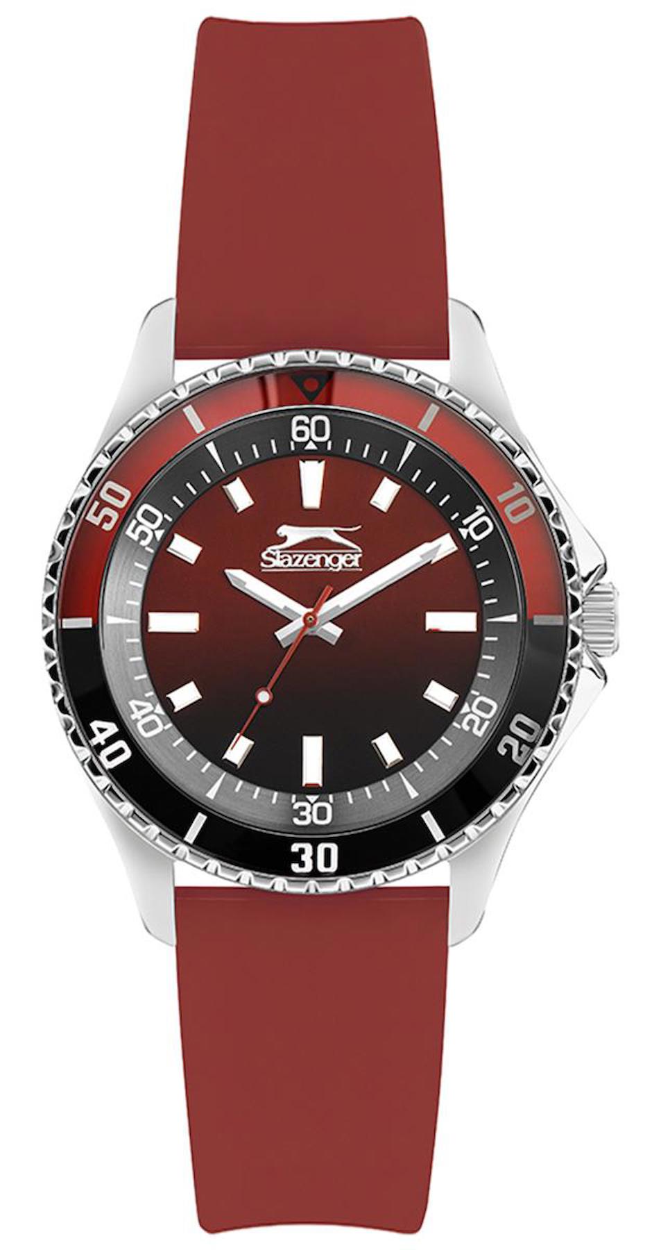 Slazenger SL.09.2315.3.04 35 mm Bordo Silikon Kordon Analog Kadın Kol Saati