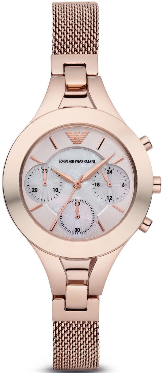 Emporio Armani AR7391 Takvimli 34 mm Pembe Çelik Kordon Analog Kadın Kol Saati