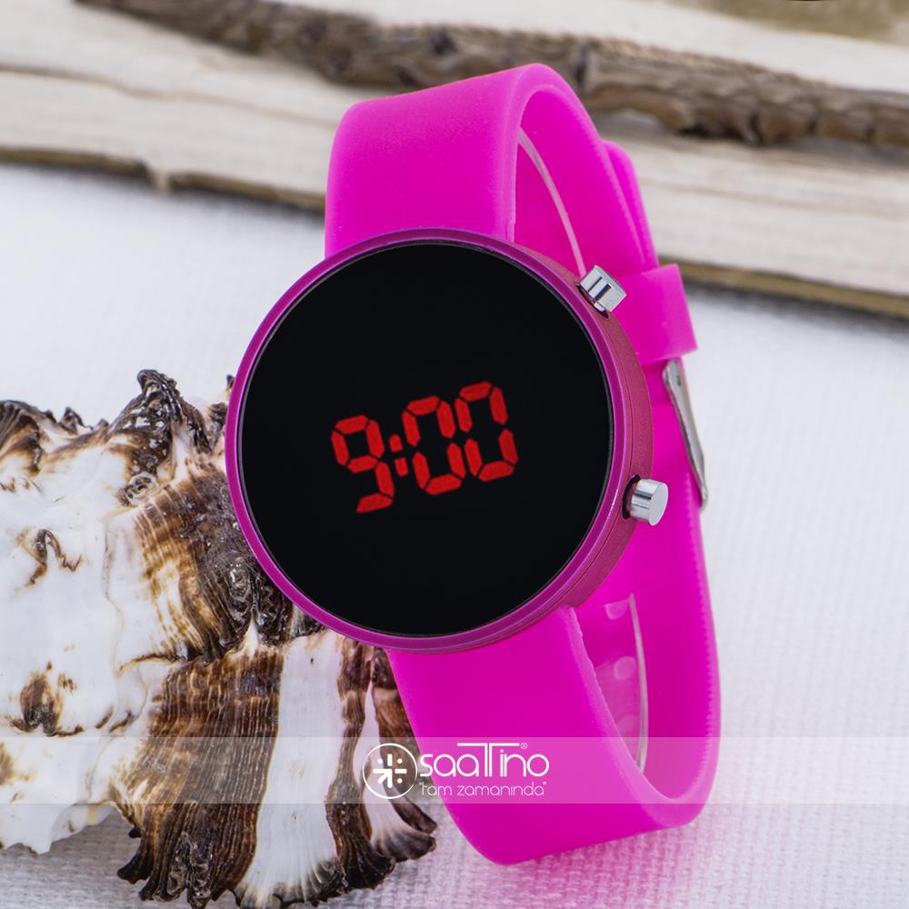 Spectrum ST-303621 38 mm Pembe Silikon Kordon Dijital Kadın Kol Saati