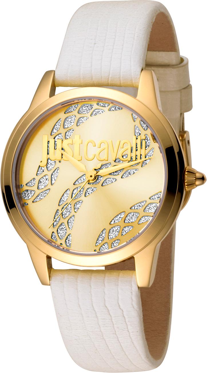 Just Cavalli JC1L050L0225 34 mm Beyaz Deri Kordon Analog Kadın Kol Saati