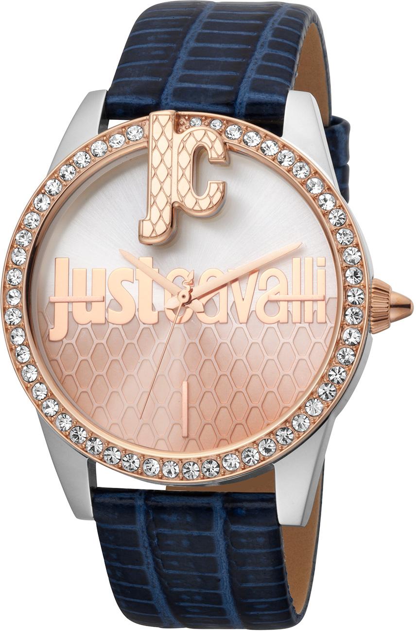 Just Cavalli JC1L100L0055 40 mm Lacivert Deri Kordon Analog Kadın Kol Saati