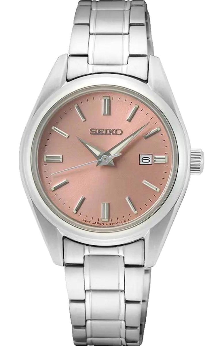 Seiko SUR529P Takvimli 30 mm Gri Çelik Kordon Analog Kadın Kol Saati