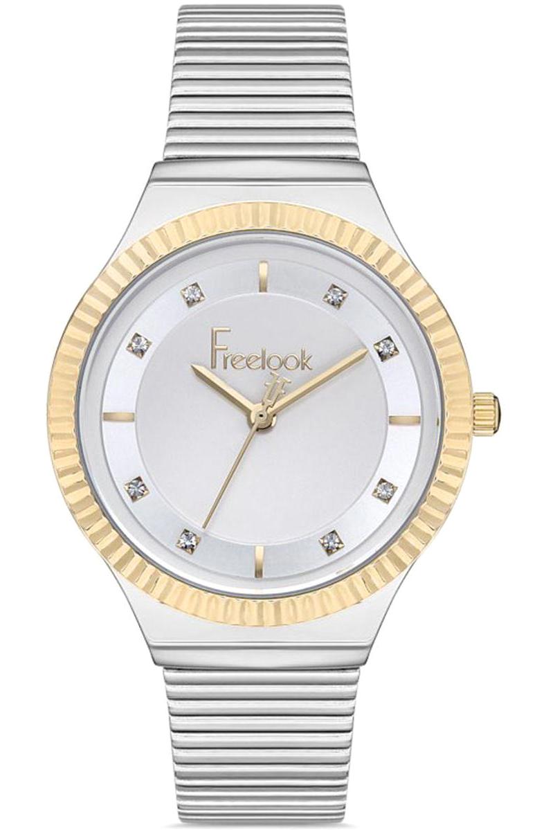 Freelook FL.1.10195.5 36 mm Gri Çelik Kordon Analog Kadın Kol Saati