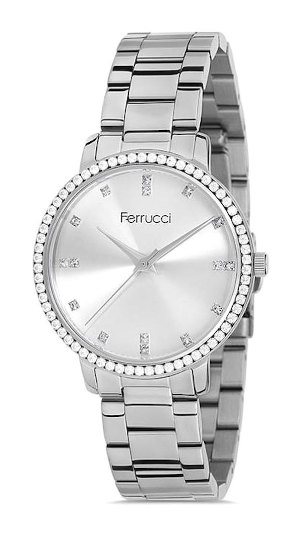 Ferrucci FFQ111614.A21 35 mm Gri Metal Kordon Analog Kadın Kol Saati