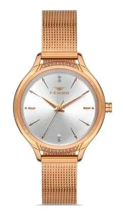 Ferro TH-FL21260C-C 41 mm Rose Gold Hasır Kordon Analog Kadın Kol Saati