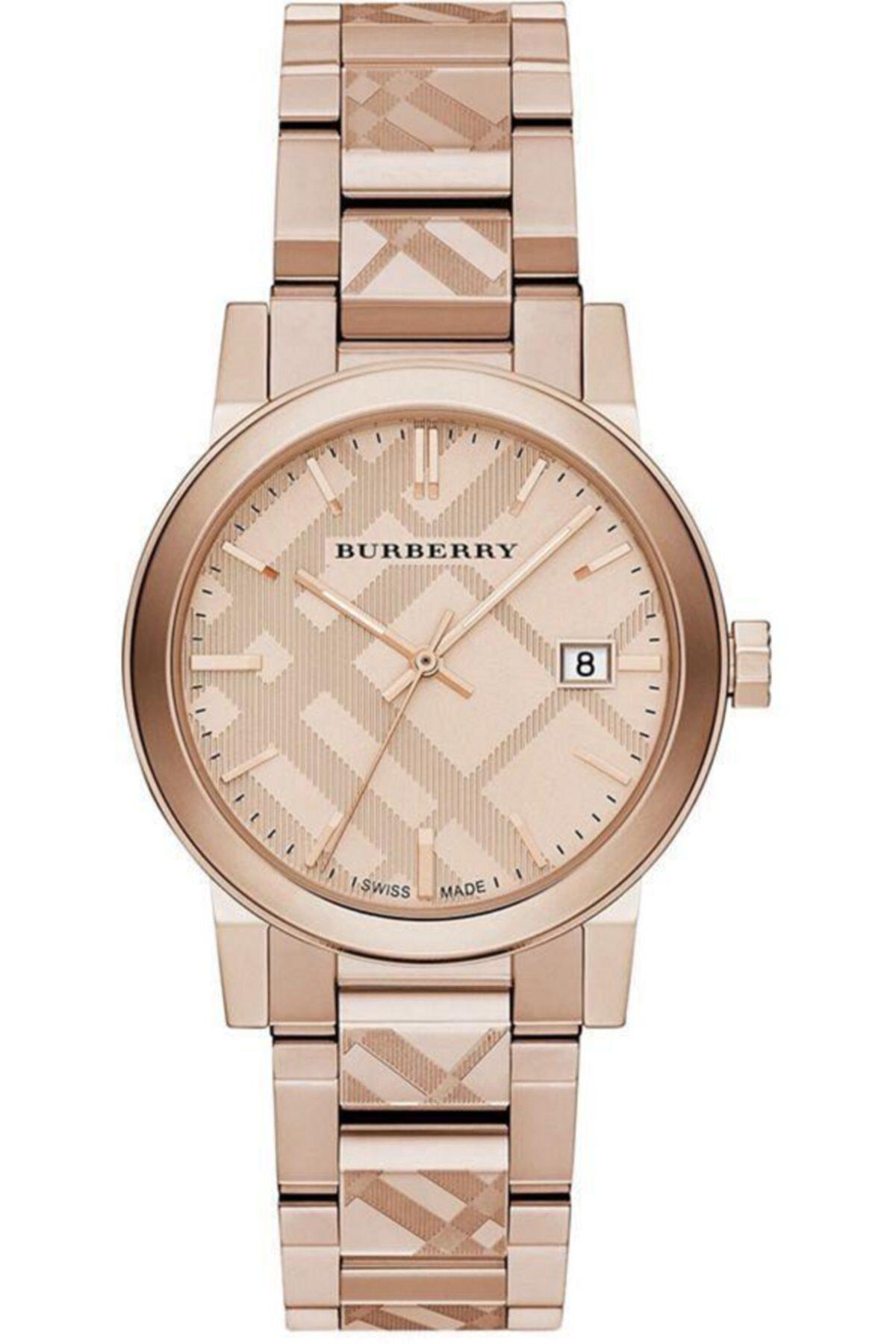 Burberry BU9039 Takvimli 38 mm Rose Gold Metal Kordon Analog Kadın Kol Saati