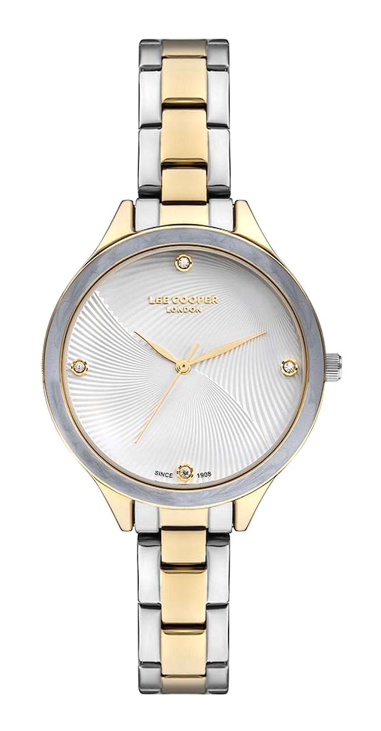 Lee Cooper LC07389.230 40 mm Altın Plastik Kordon Analog Kadın Kol Saati