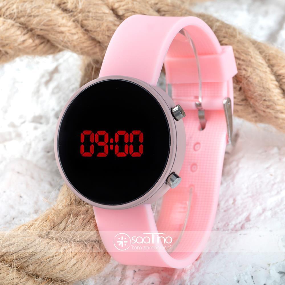 Spectrum ST-303771 38 mm Pembe Silikon Kordon Dijital Kadın Kol Saati