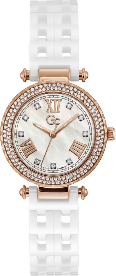 Guess GCY66006L1MF 32 mm Beyaz Seramik Kordon Analog Kadın Kol Saati