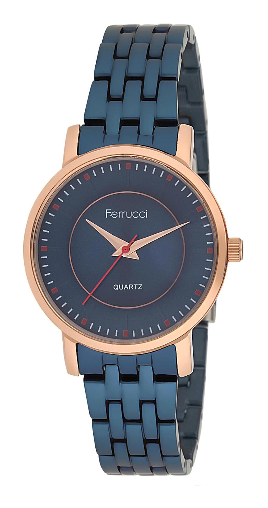 Ferrucci 8FM1417 38 mm Lacivert Metal Kordon Analog Kadın Kol Saati