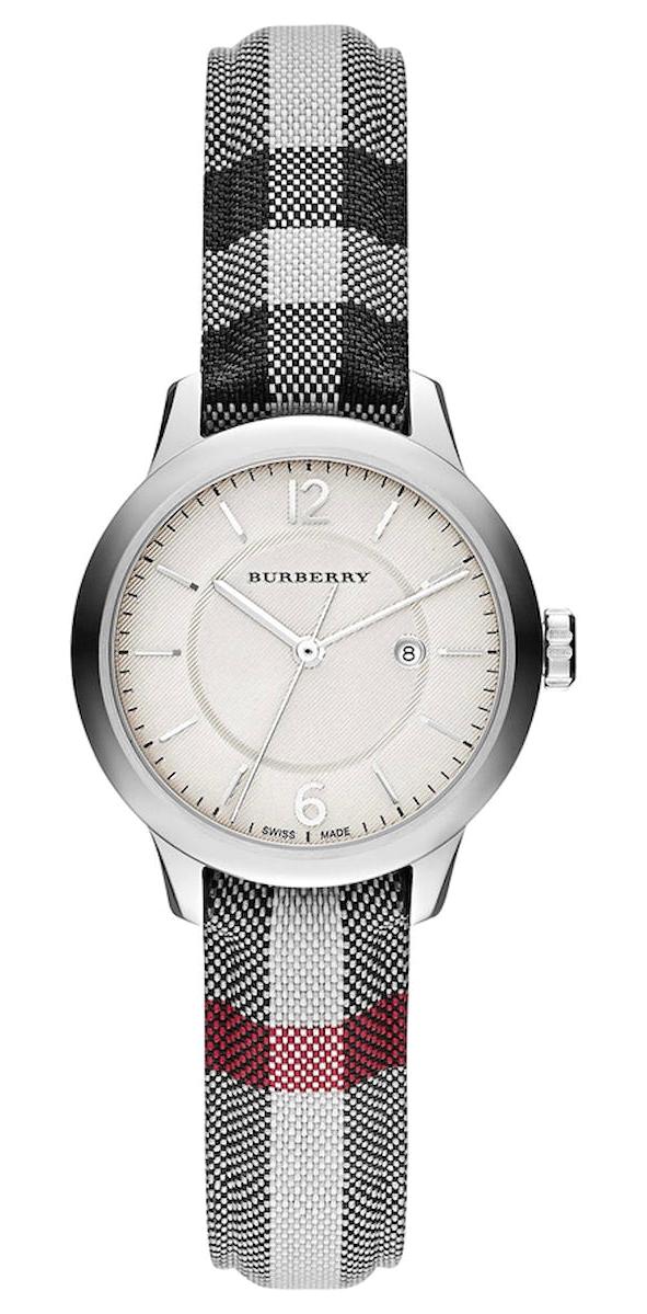 Burberry BU10103 Takvimli 32 mm Çok Renkli Deri Kordon Analog Kadın Kol Saati