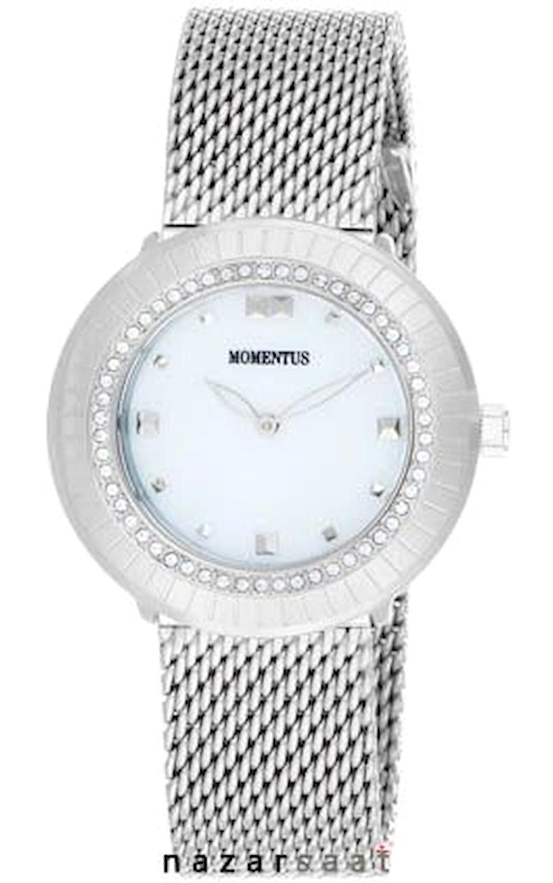 Momentus DW268S-09SS 34 mm Gri Hasır Kordon Analog Kadın Kol Saati