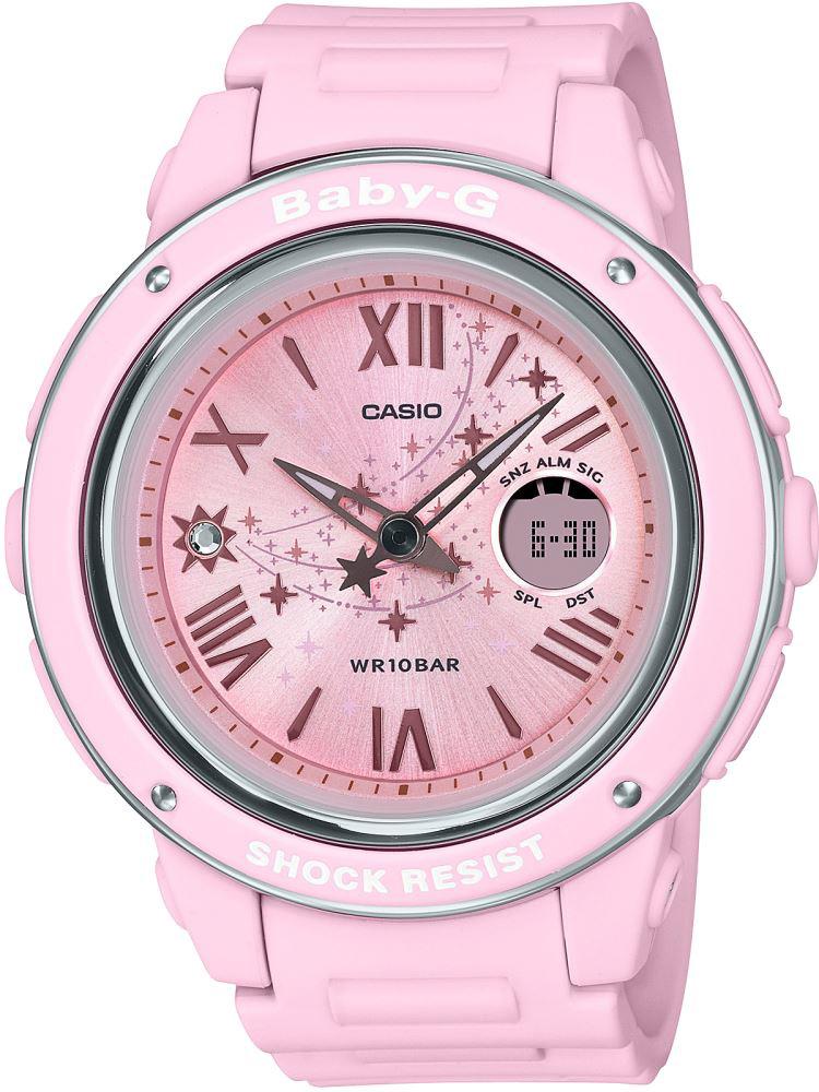 Casio BGA-150ST-4A Takvimli 43 mm Pembe Silikon Kordon Analog Kadın Kol Saati