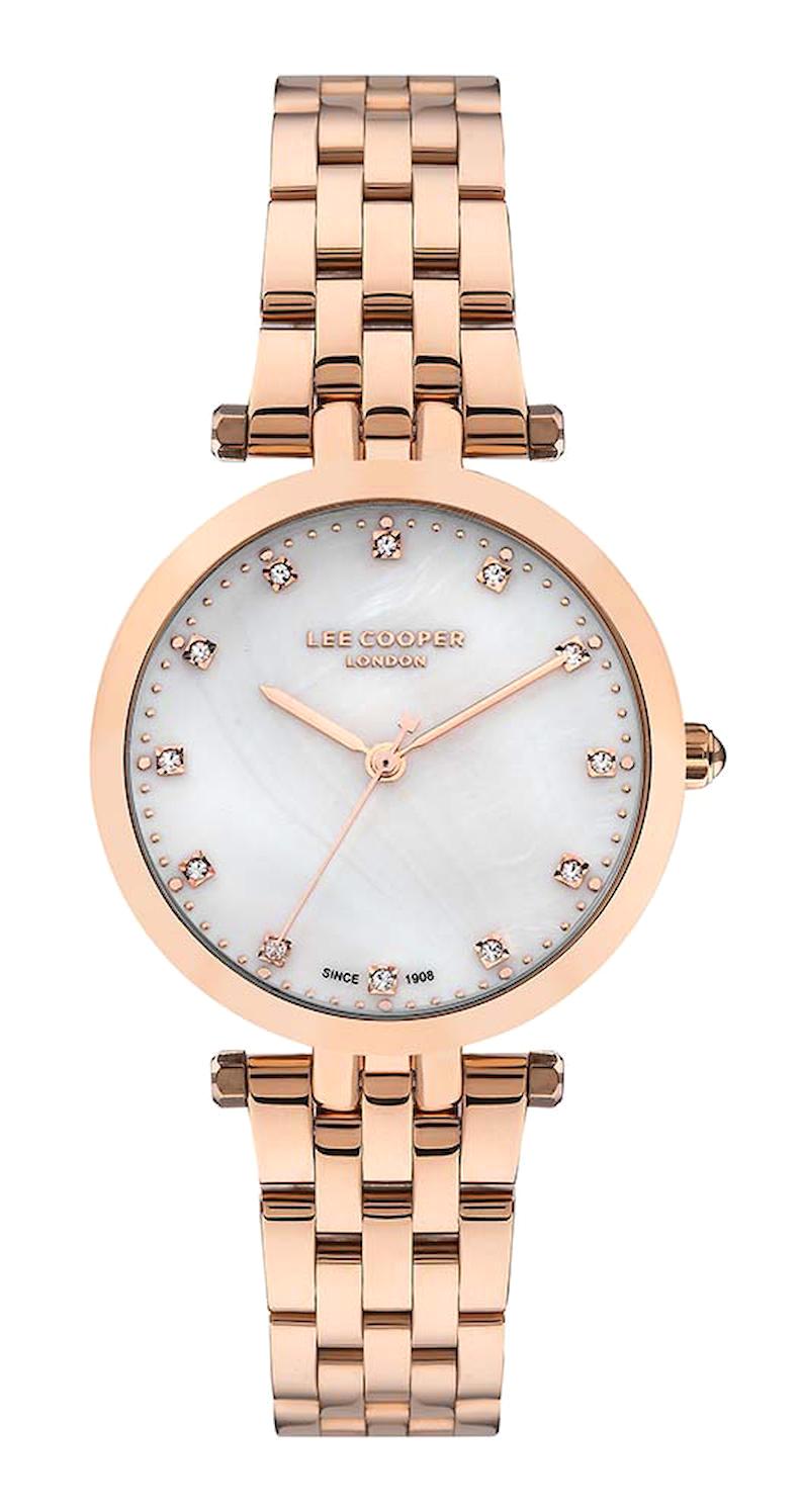 Lee Cooper LC07411.420 40 mm Rose Gold Plastik Kordon Analog Kadın Kol Saati