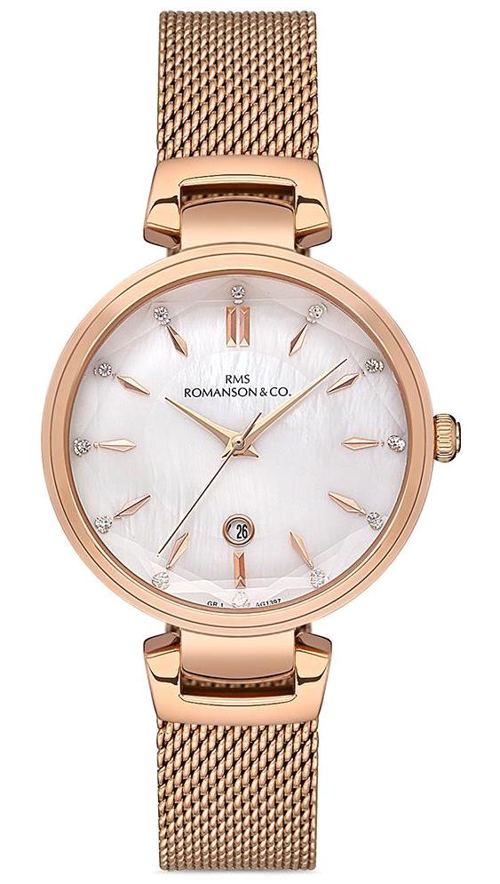 Romanson GR.1.AG1397.04 Takvimli 32 mm Rose Gold Çelik Kordon Analog Kadın Kol Saati