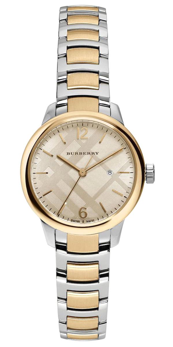 Burberry BU10118 Takvimli 32 mm Altın-Gri Çelik Kordon Analog Kadın Kol Saati