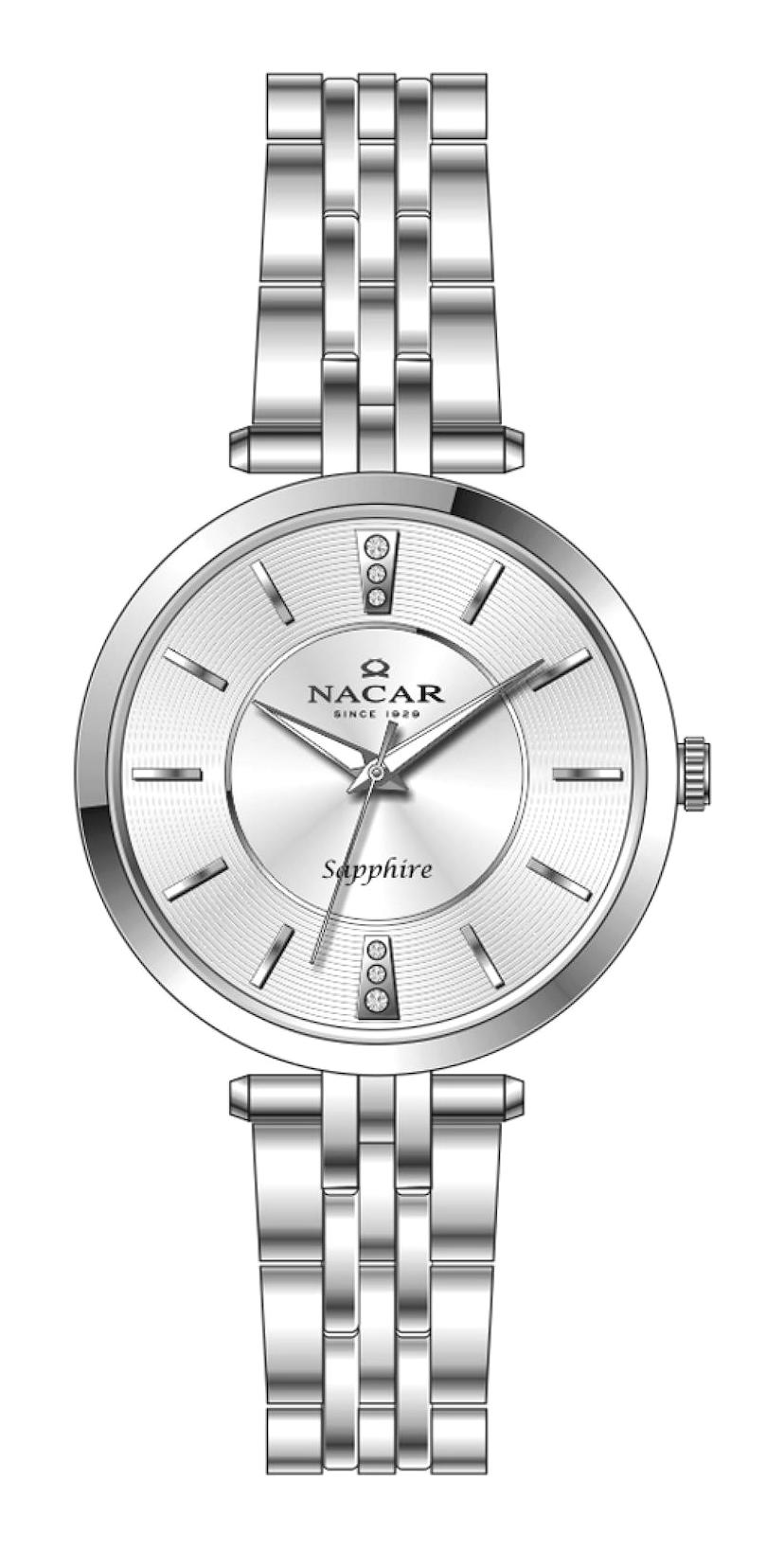 Nacar NC34-39B324-ASM 33 mm Gri Metal Kordon Analog Kadın Kol Saati