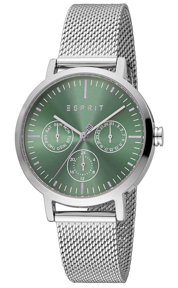 Esprit ES1L364M0055 Takvimli 36 mm Gri Çelik-Hasır Kordon Analog Kadın Kol Saati