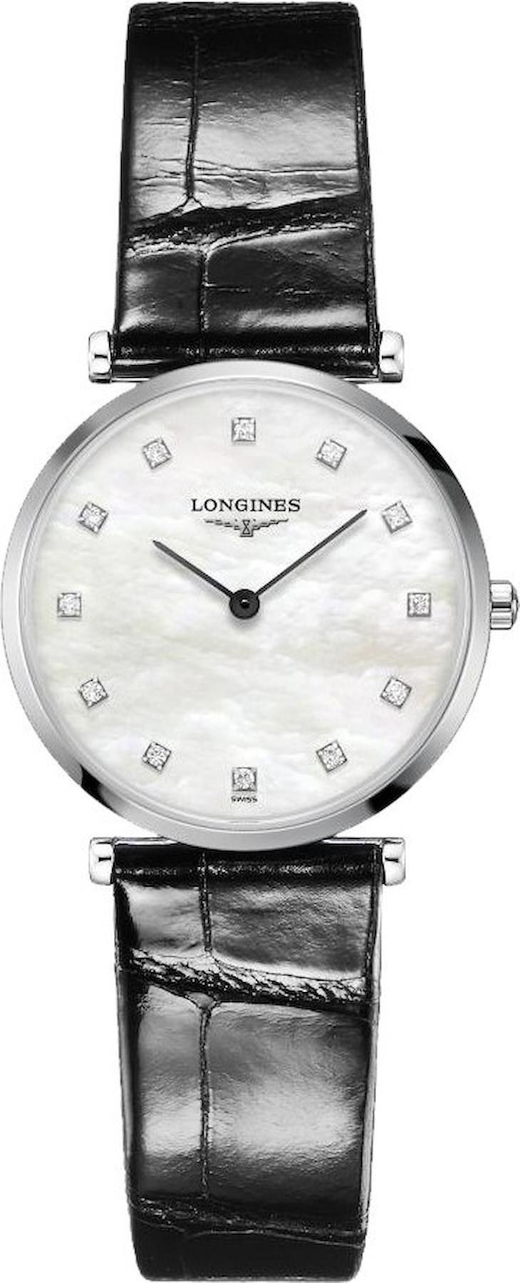 Longines L45124872 38 mm Siyah Deri Kordon Analog Kadın Kol Saati