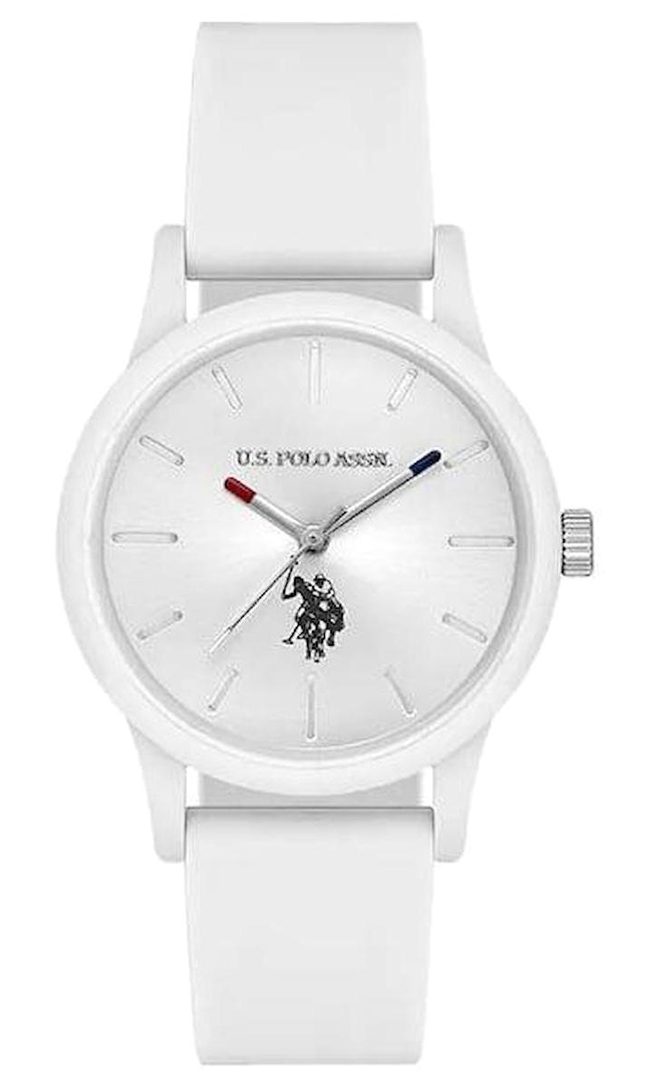 U.S. Polo Assn USPA2089-01 34 mm Beyaz Silikon Kordon Analog Kadın Kol Saati