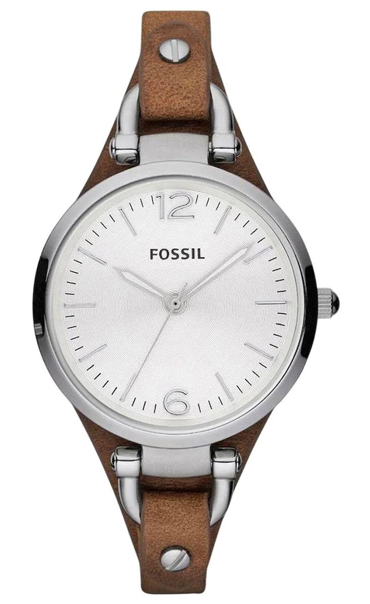 Fossil ES3060 34 mm Kahverengi Deri Kordon Analog Kadın Kol Saati