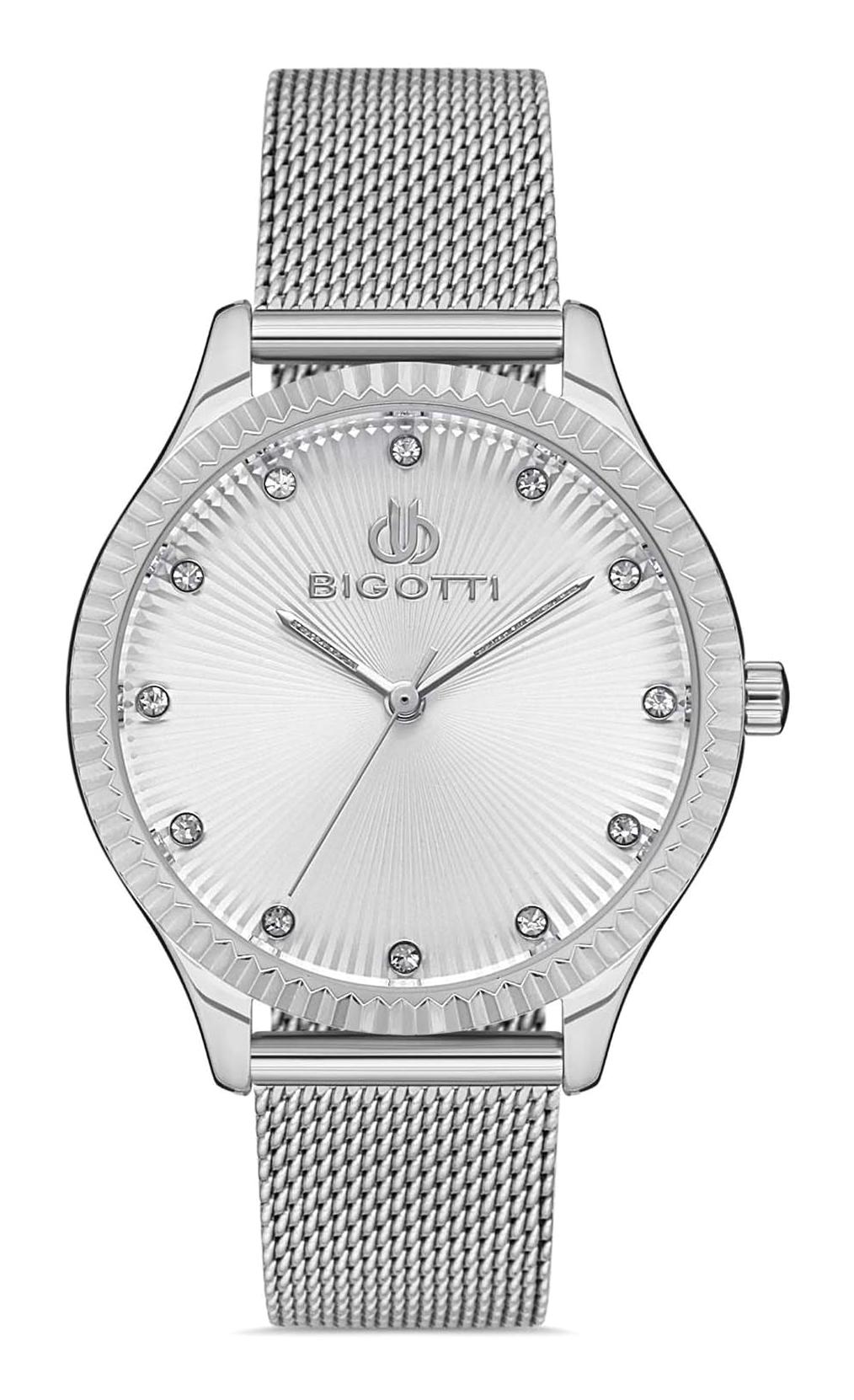 Bigotti BG.1.10294.1 36 mm Gri Hasır Kordon Analog Kadın Kol Saati