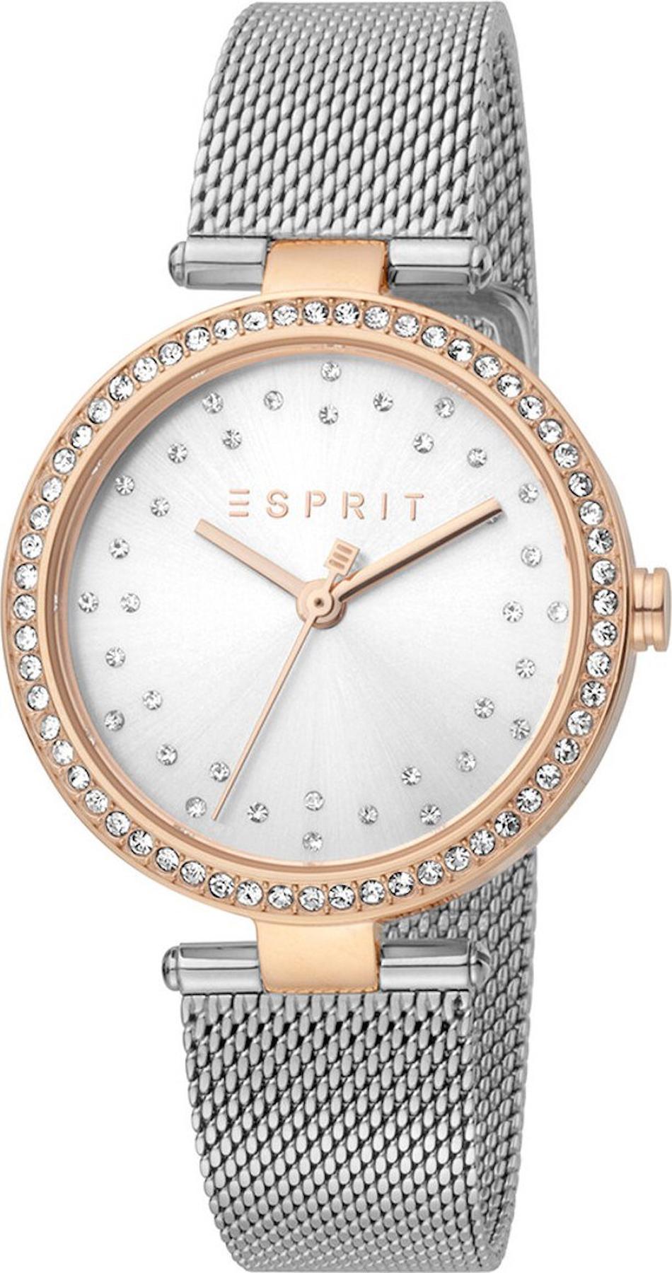 Esprit ES1L199M0075 34 mm Gri Çelik-Hasır Kordon Analog Kadın Kol Saati