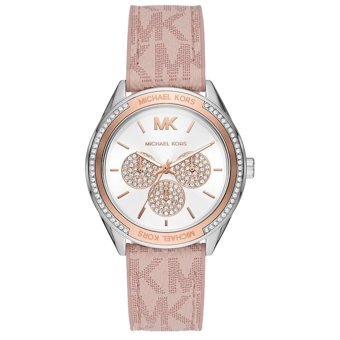 Michael Kors MK7206 Takvimli 40 mm Pembe Silikon Kordon Analog Kadın Kol Saati