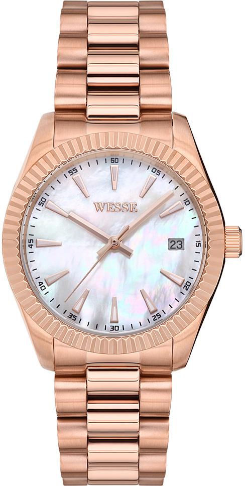 Wesse WWL301904 Takvimli 35 mm Rose Gold Çelik Kordon Analog Kadın Kol Saati